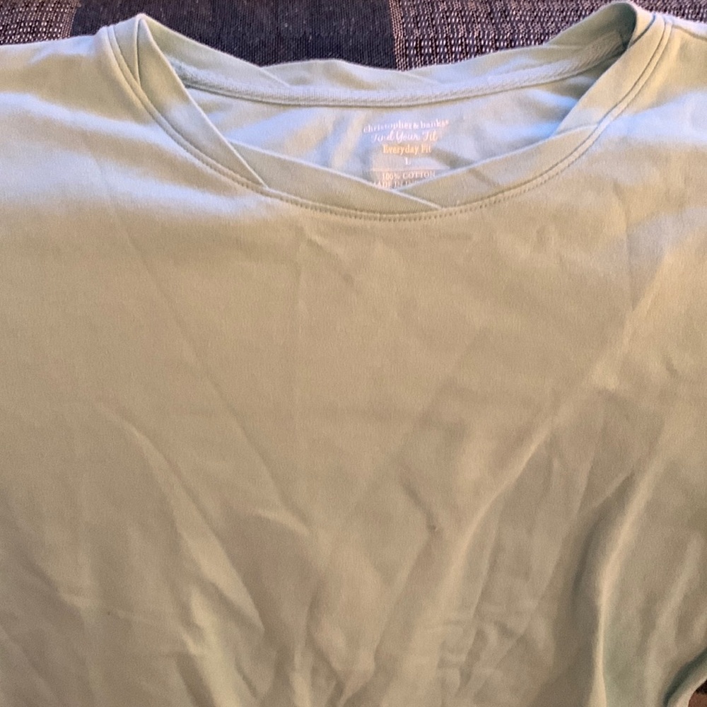Mystery box of 2 light blue casual long sleeve knit tops szL as pictured - Picture 6 of 8
